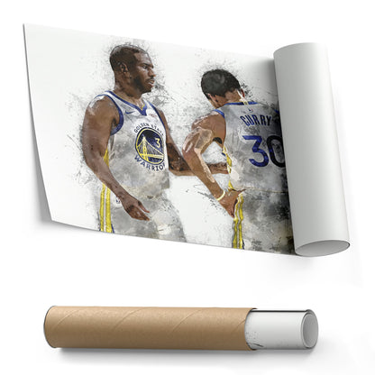 Stephen Curry & Chris Paul Canvas Art – Golden State Warriors Wall Decor
