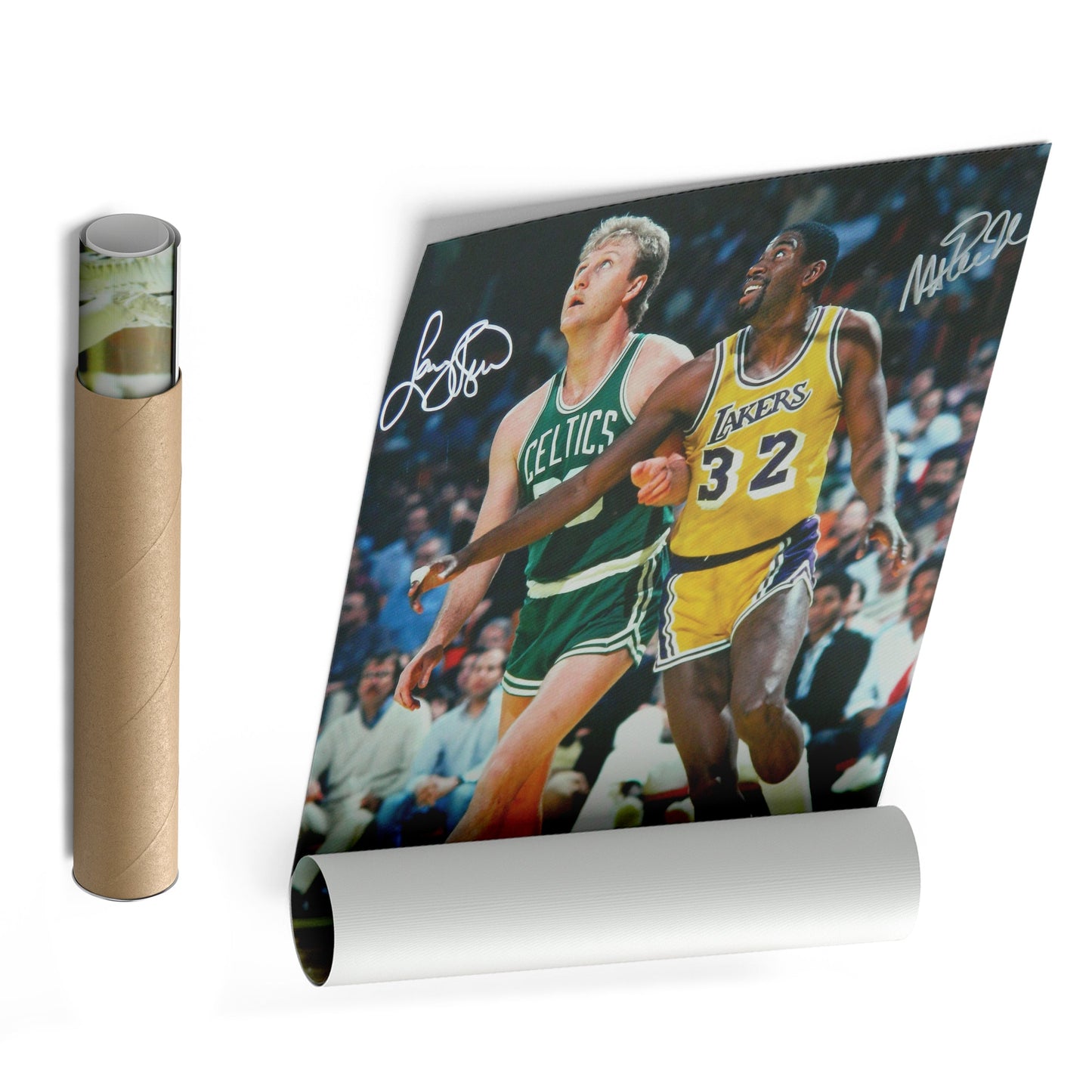 Larry Bird & Magic Johnson Canvas Wall Art
