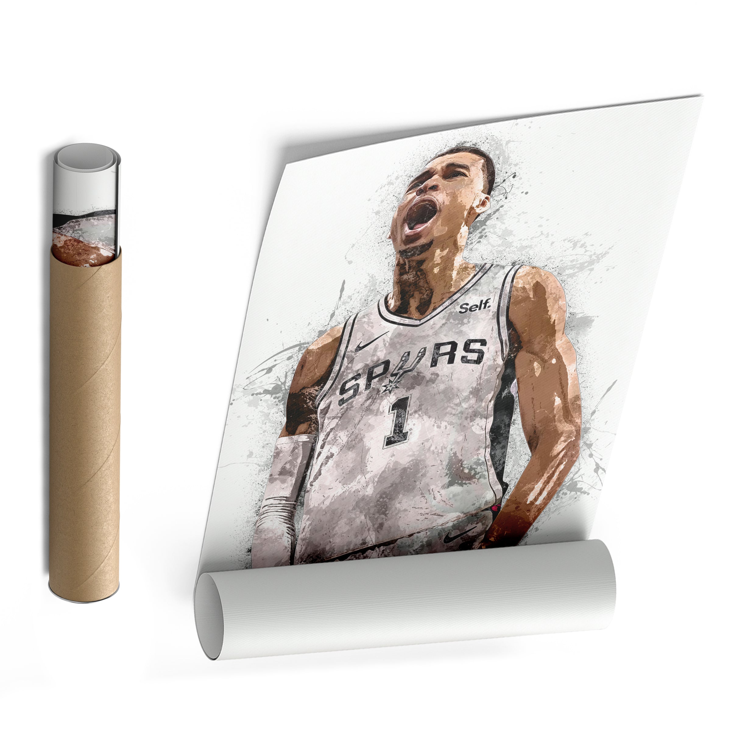 Victor Wembanyama Canvas Art – San Antonio Spurs Wall Decor