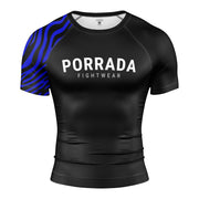 IBJJF Blue Ranked Short Sleeve Rash Guard