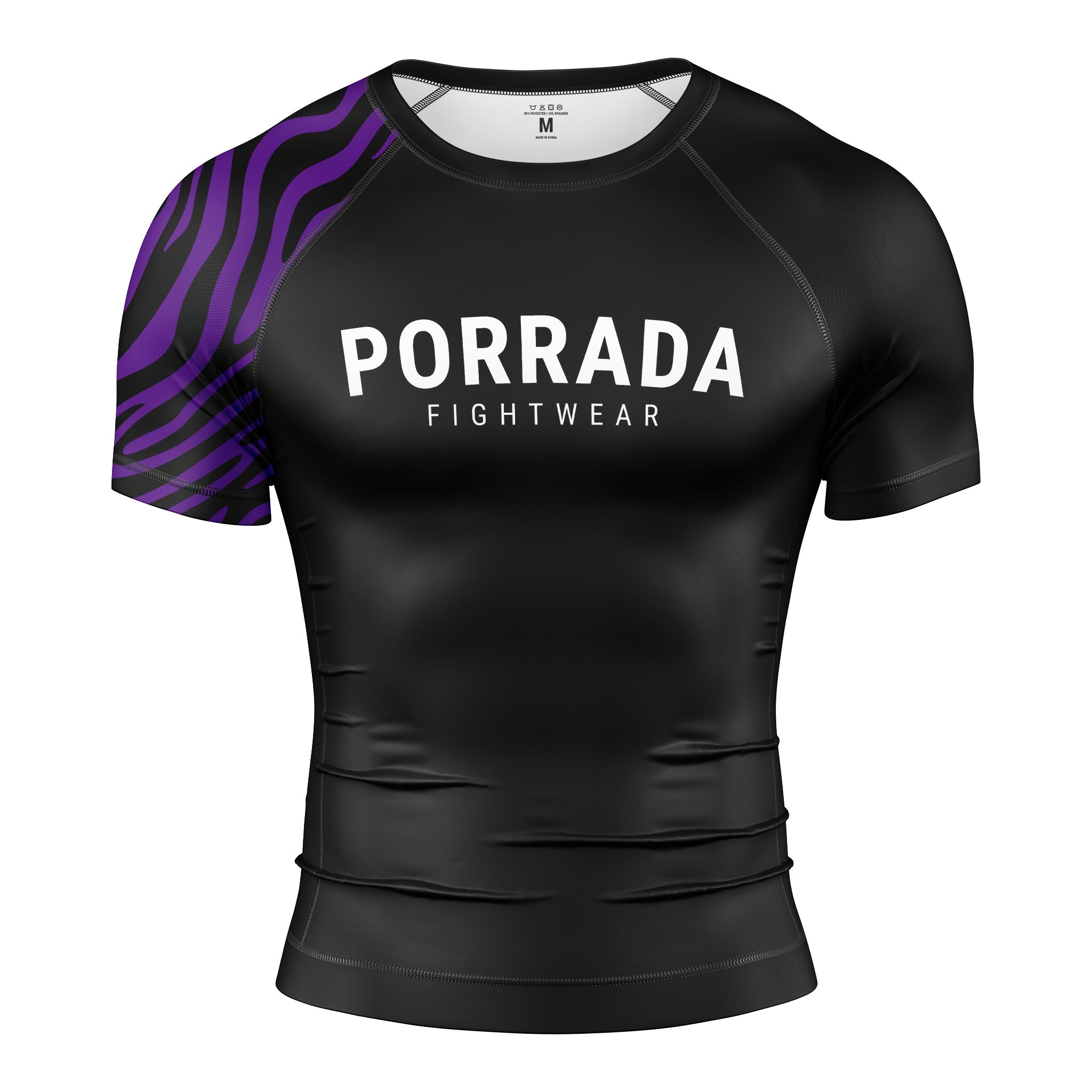 IBJJF Purple Ranked Short Sleeve Rash Guard