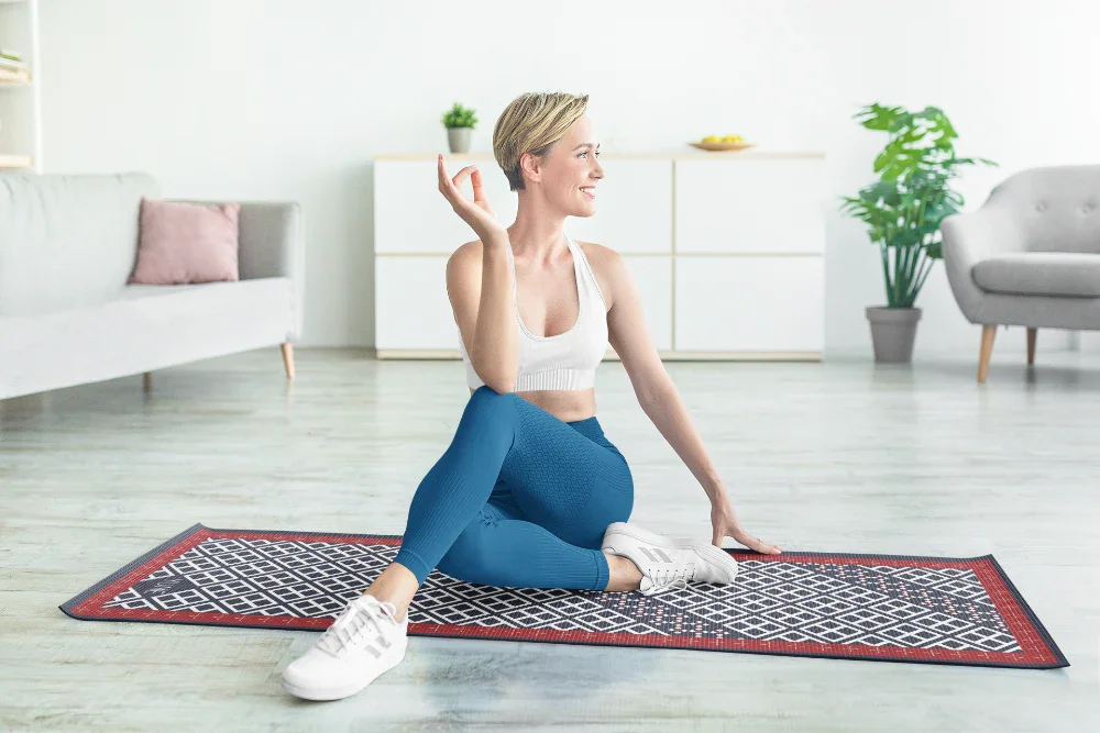 Yoga Mat | 6mm Thick | Blue | Non-slip | Eco Friendly | Yune Yoga | Reiko