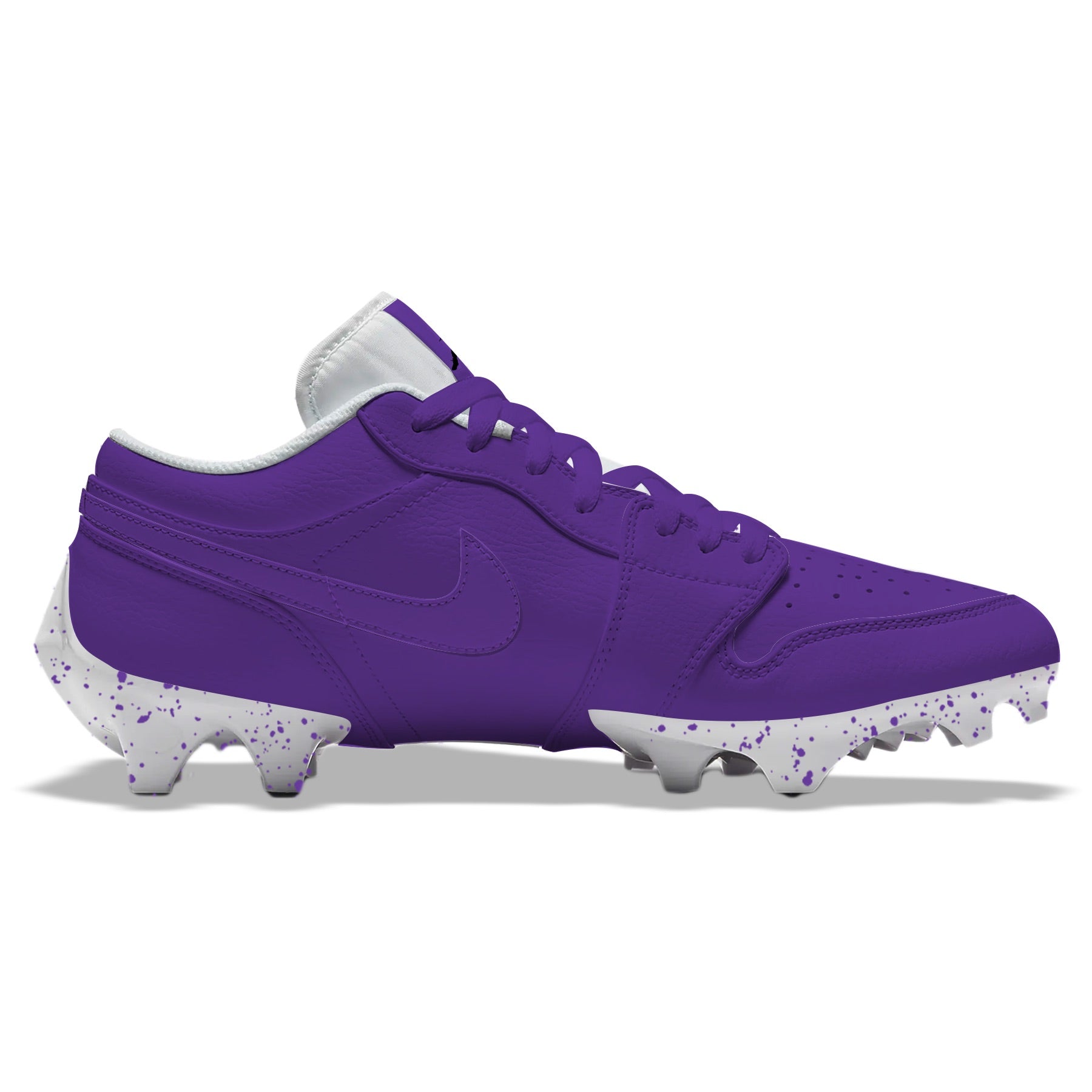 "Purple Color Rush” Jordan 1 Vapor Edge Low Cleats