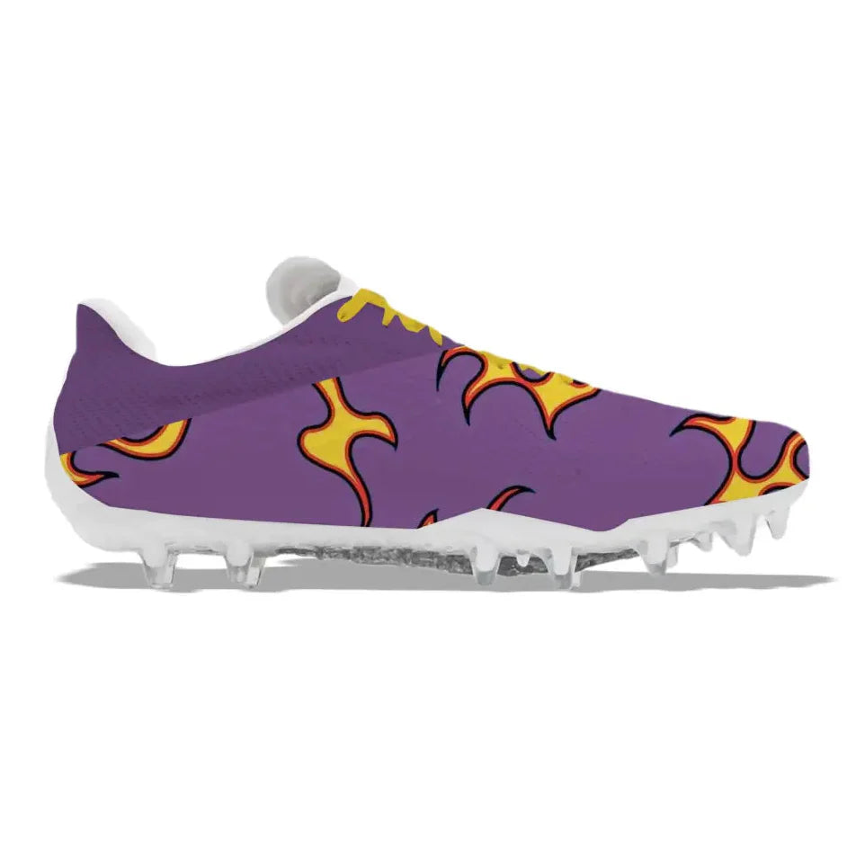 "Purple Flames" Under Armour Blur MC Football Cleats