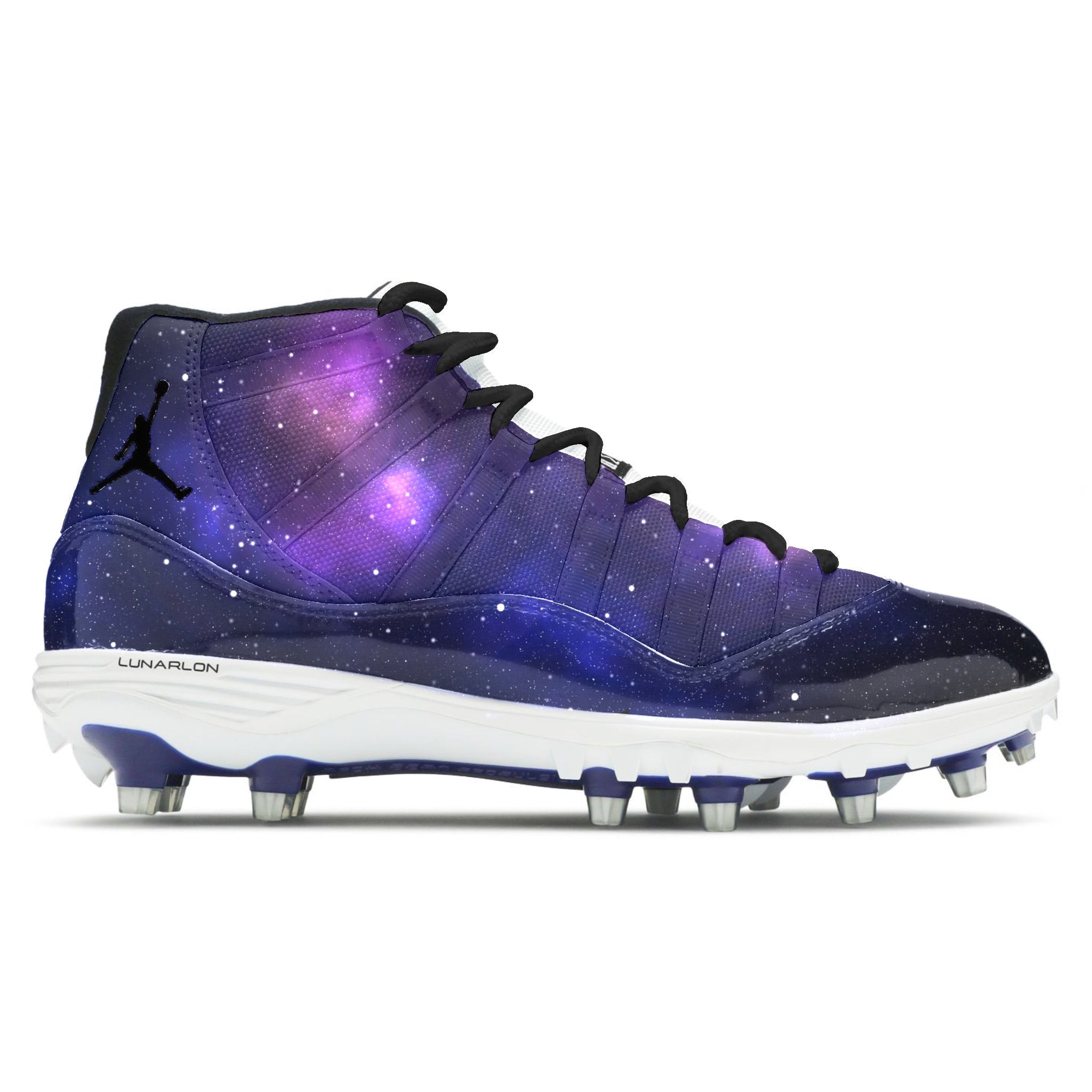 "Purple Galaxy" Jordan 11 Retro TD Football Cleats