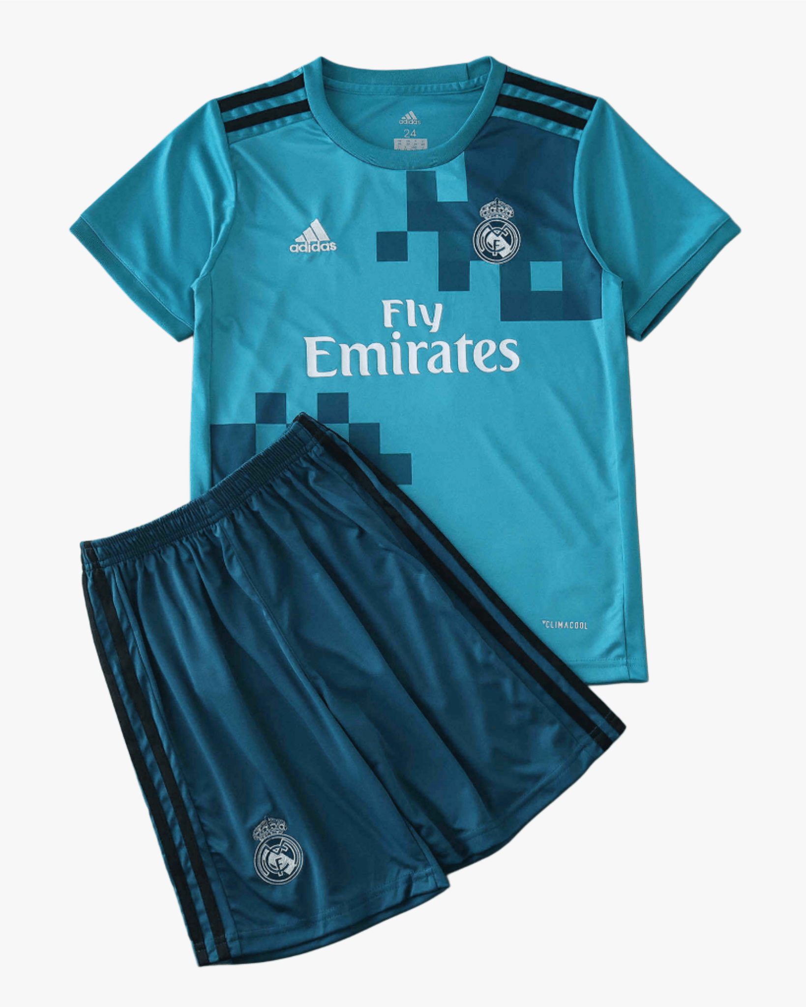 Real Madrid Retro Third 2017/18 Kids Jersey & Shorts