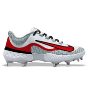 "Red Concrete" Nike Alpha Huarache Elite 4 Low Cleats