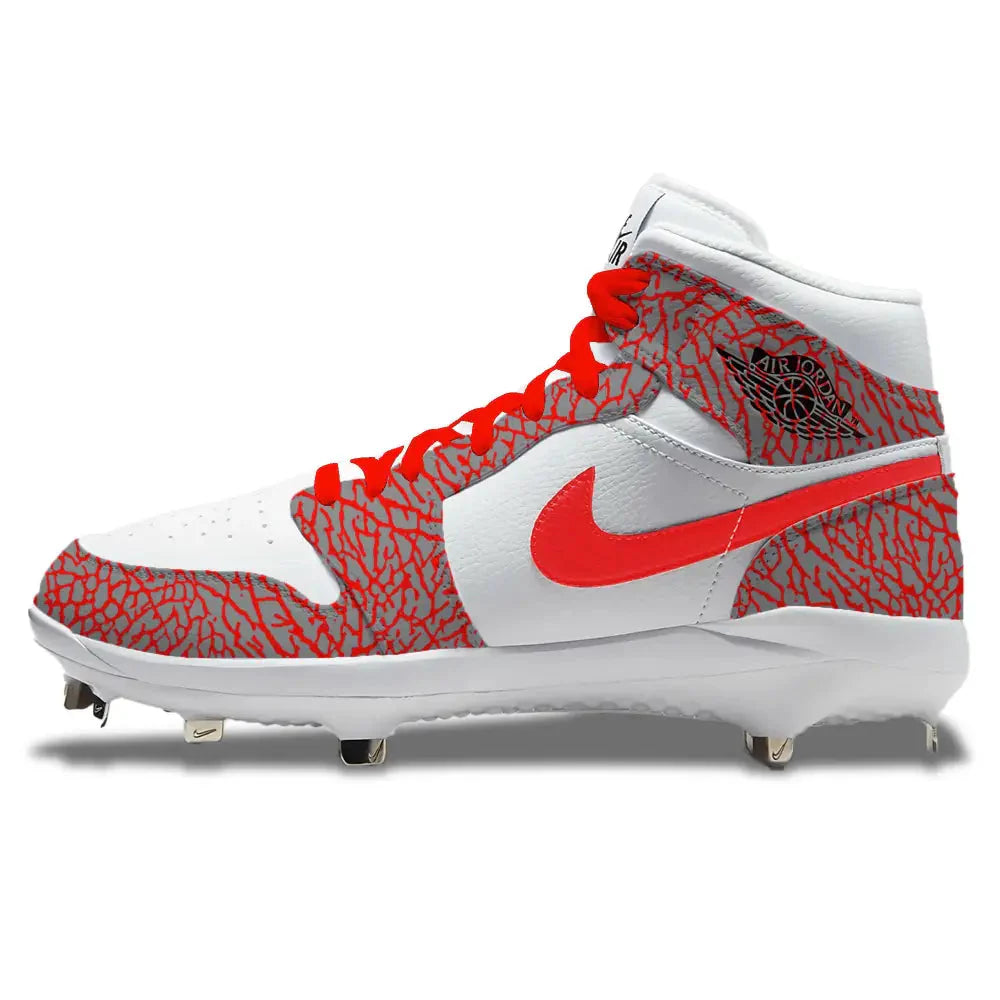 "Red Elephant" Jordan 1 Retro Cleats
