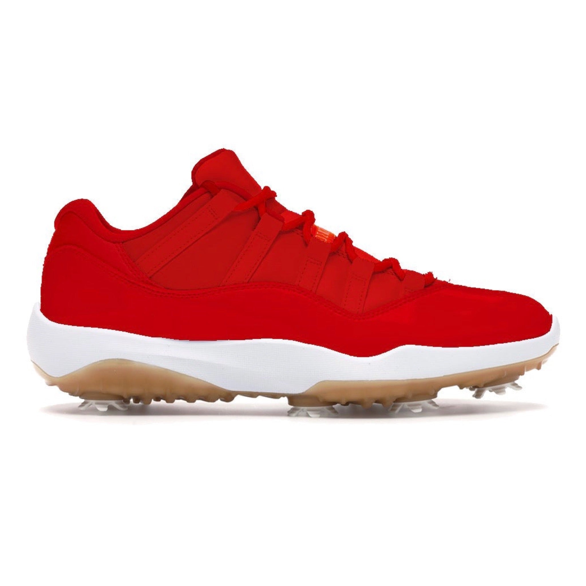 "Red Gum" Jordan 11 Retro Low Golf Shoes