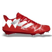 "Red Ranger" Adidas Adizero Afterburner 8 Cleats