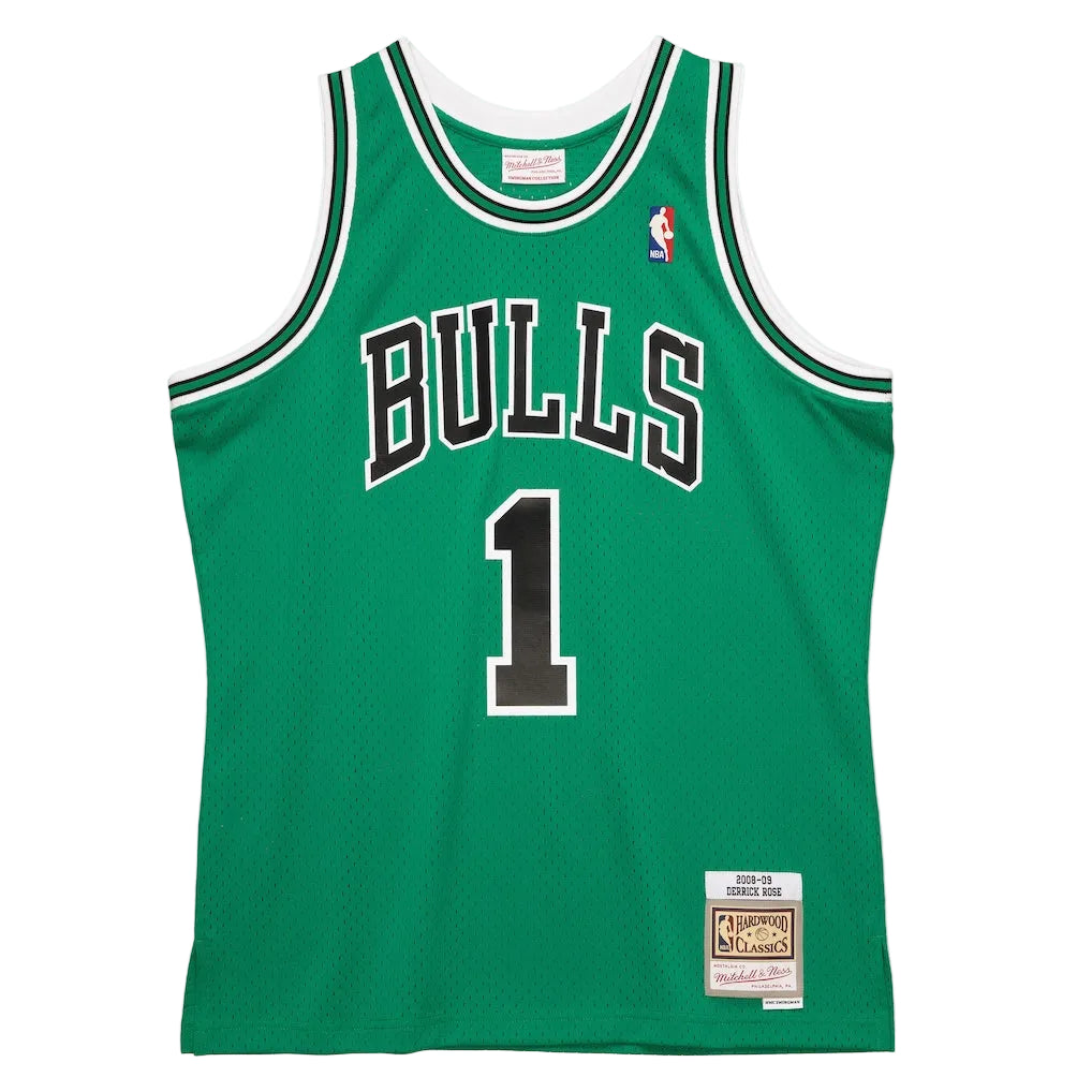 Chicago Bulls Derrick Rose 2008 Alternate Mitchell & Ness Swingman Jersey - Green