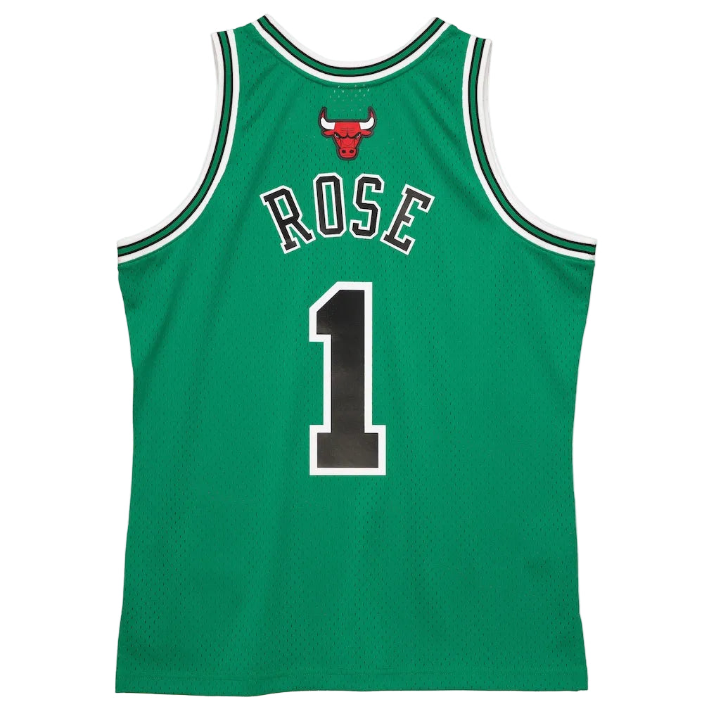 Chicago Bulls Derrick Rose 2008 Alternate Mitchell & Ness Swingman Jersey - Green