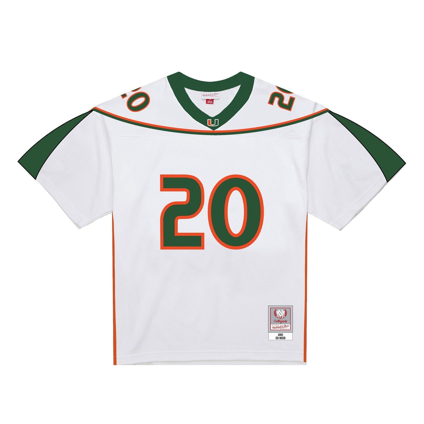 Miami Hurricanes Ed Reed 2001 Mitchell & Ness Collegiate jersey