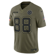 Dallas Cowboys Ceedee Lamb Nike Salute To Service 2025 Limited Jersey- Olive