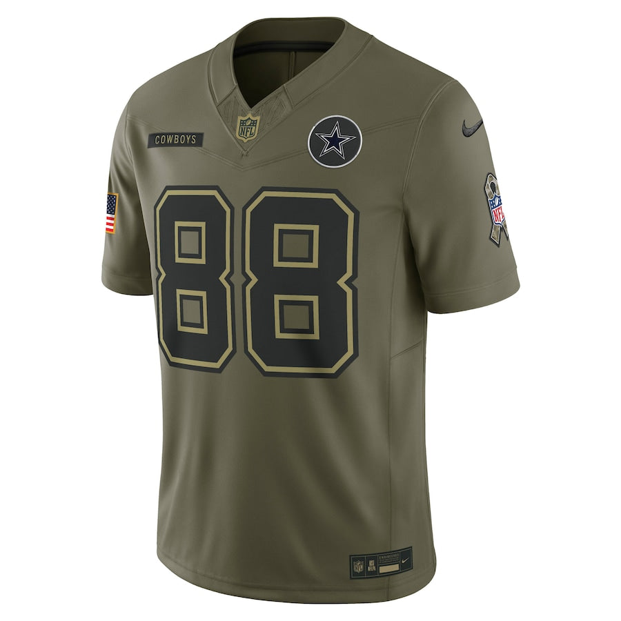 Dallas Cowboys Ceedee Lamb Nike Salute To Service 2025 Limited Jersey- Olive