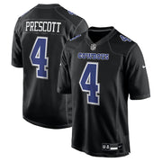 Dallas Cowboys Dak Prescott Nike Carbon Black Fashion Game Jersey