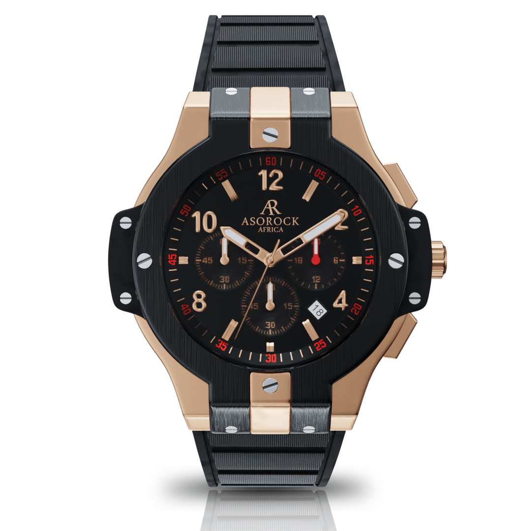 RoseGold SpeedRacer 2.0 - from ASOROCK WATCHES  a black african american owned luxury unique watch brand with swiss rolex AP homage style watches 
