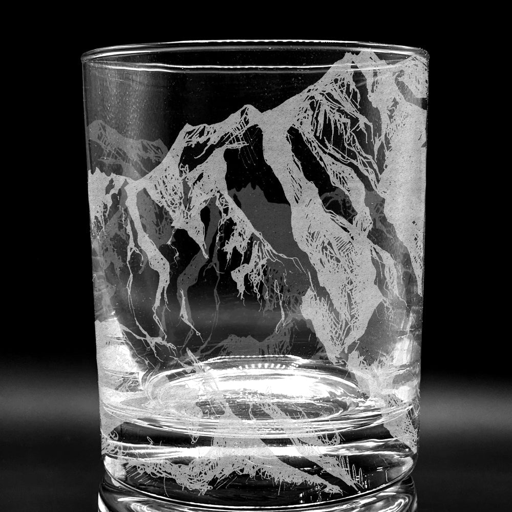 Mountains Whiskey Glass