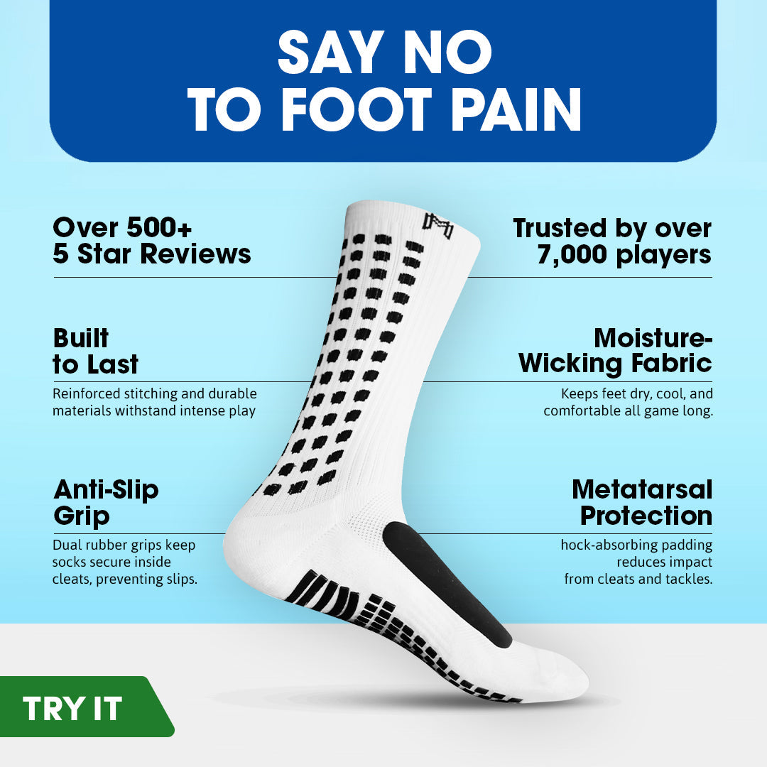 MediCaptain Padded Grip Socks with Foot Protection (Midcalf Length)