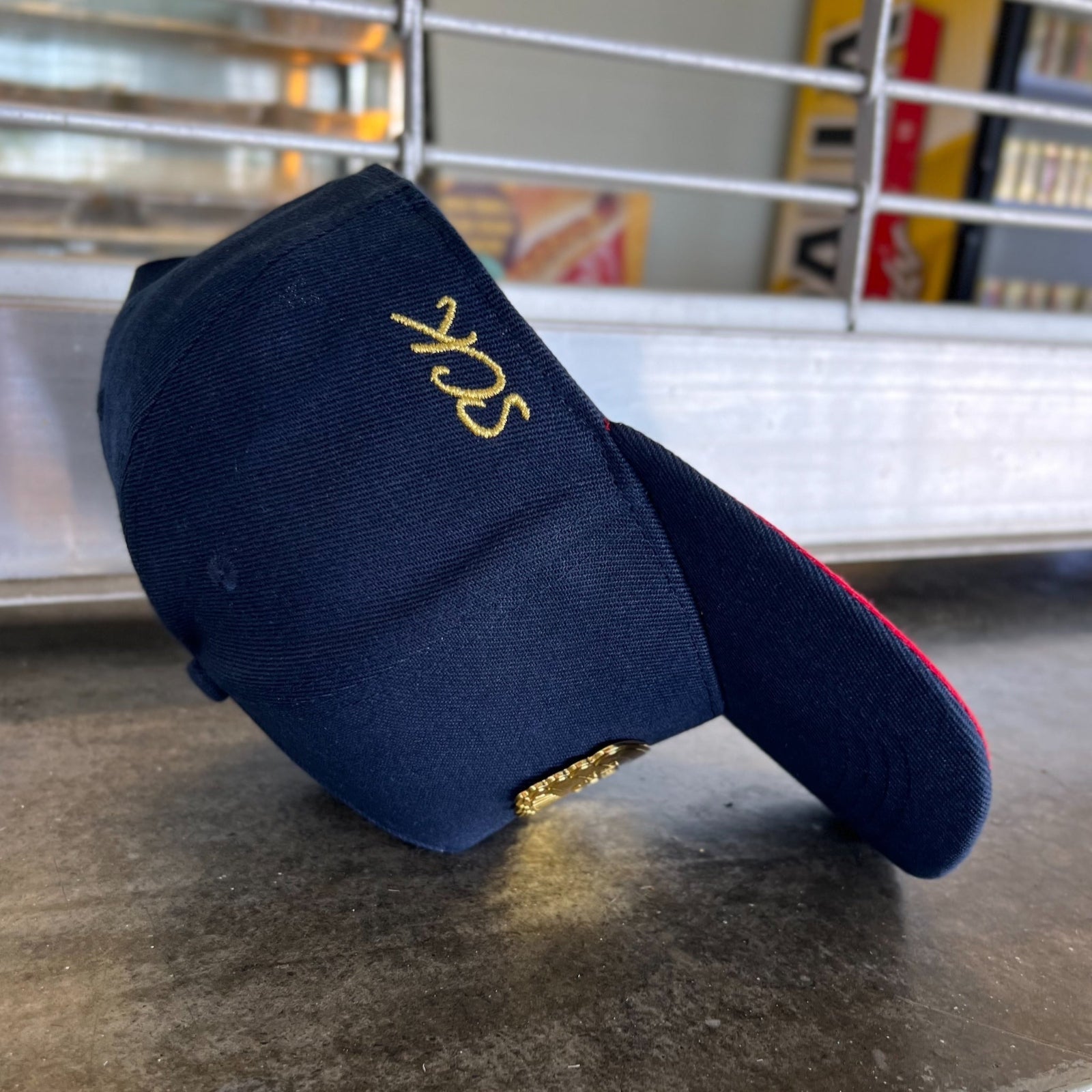 SCK Gold Emblem Navy Blue Snapback Hat
