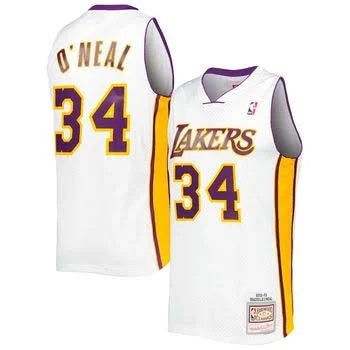 LA Lakers 2002 Shaquille O'Neal White swingman