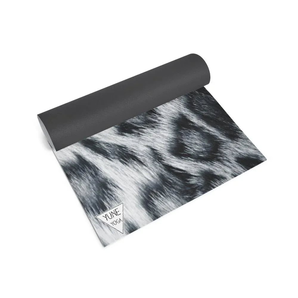 Snow Leopard Print Sustainable Yoga Mat – Ultra Grip + Eco Per | Yune