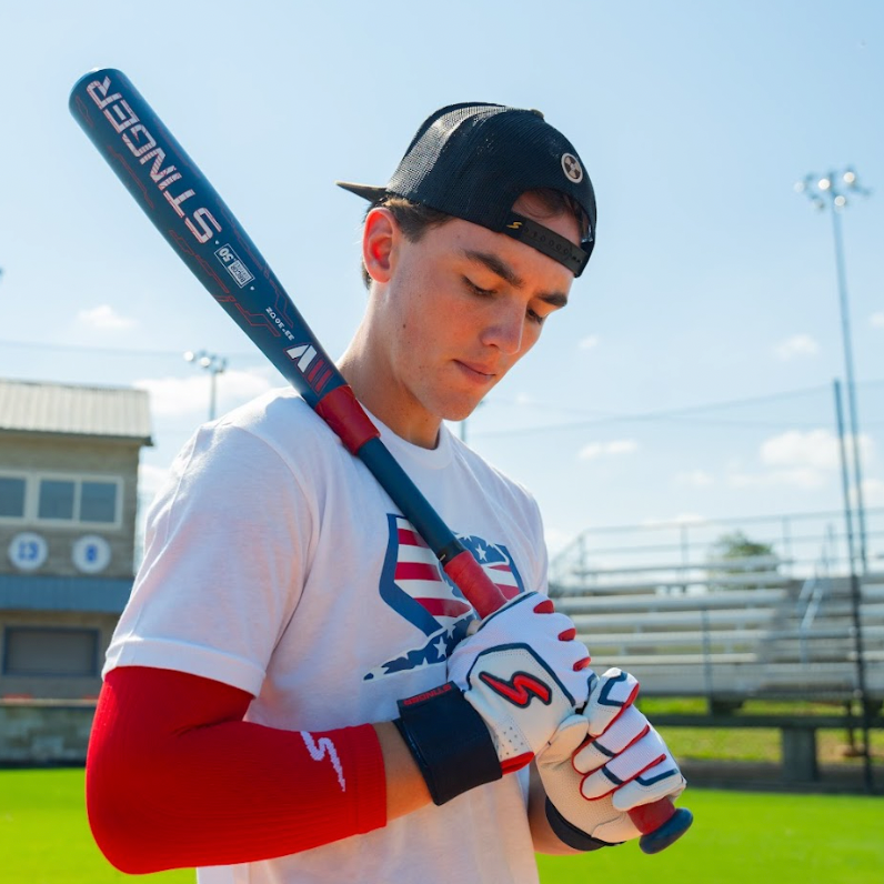 Winder Series Batting Gloves - Red, White & True