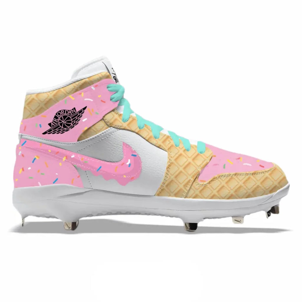 "Waffle Cone" Jordan 1 Retro Cleats