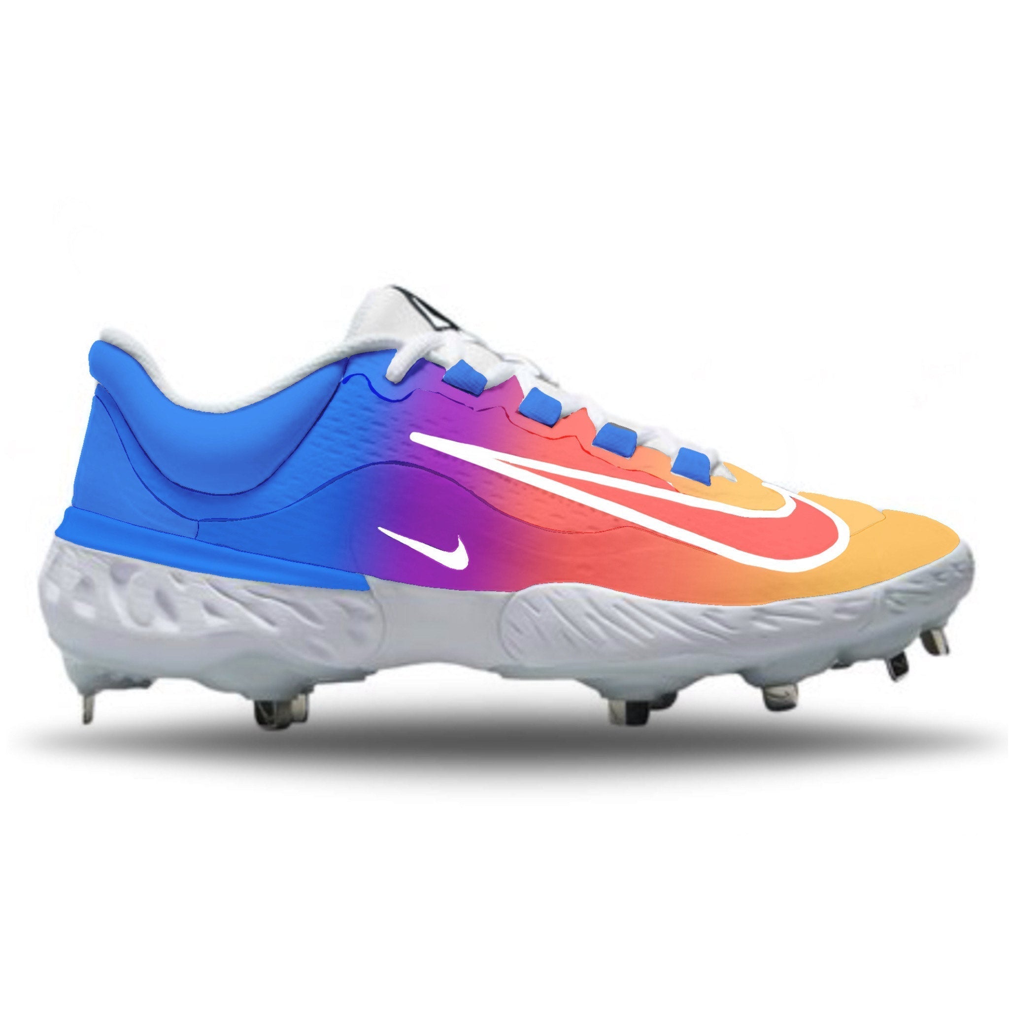 "Sunset Surge" Nike Alpha Huarache Elite 4 Low Cleats