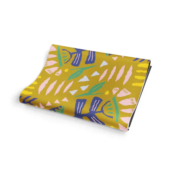 Yoga Mat | 6mm Thick | Tan | Non-slip | Eco Friendly | Yune Yoga | Leah Duncan Hamsa