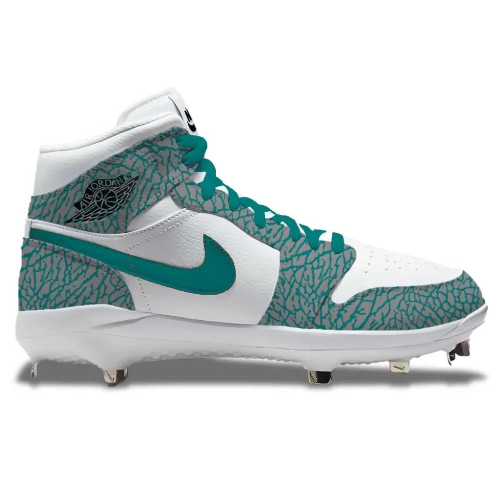 "Teal Elephant" Jordan 1 Retro Cleats