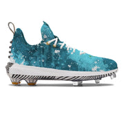 "Teal Splatter" Under Armour Harper 5 Cleats
