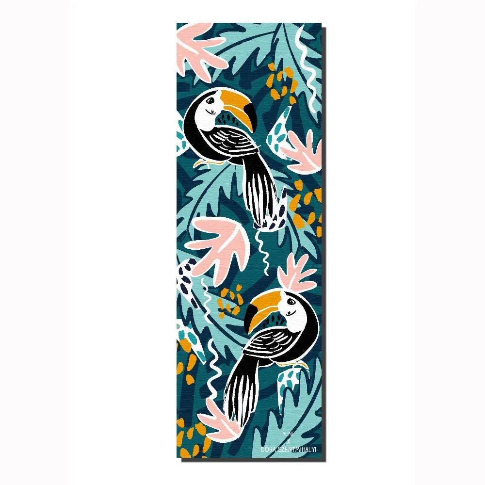 Dora Toucan Yoga Mat – Tropical Print, Non-slip Traction & Cushioned Support