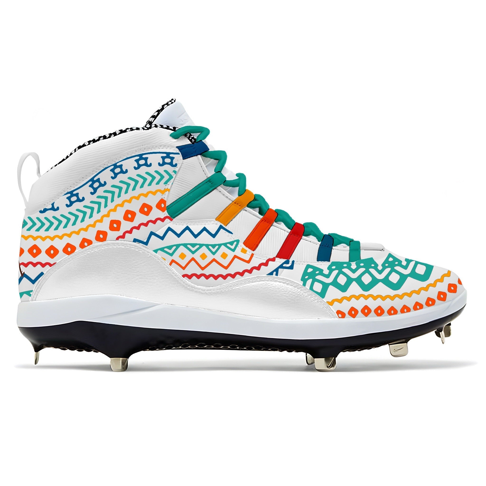 "Tribal” Jordan 10 Retro Metal Baseball Cleats