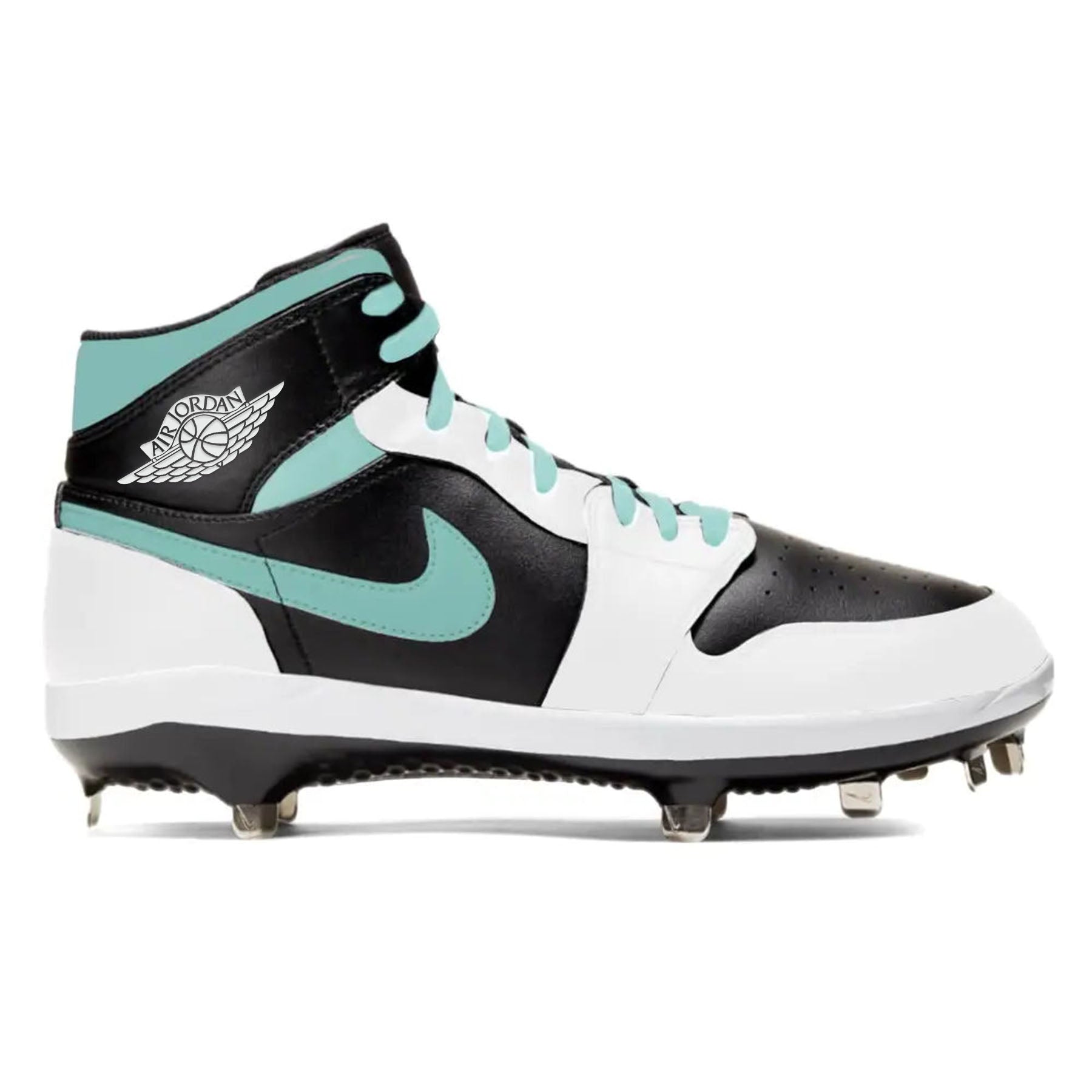 "Turquoise Panda" Jordan 1 Retro Cleats