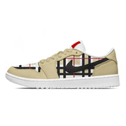 "Vachetta Tan Plaid" Jordan 1 Golf Shoes