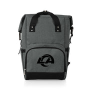 Los Angeles Rams On The Go Roll-Top Backpack Cooler