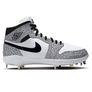 "White Cement" Jordan 1 Retro Cleats