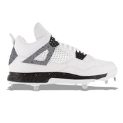 "White Cement" Jordan 4 Retro Metal Cleats