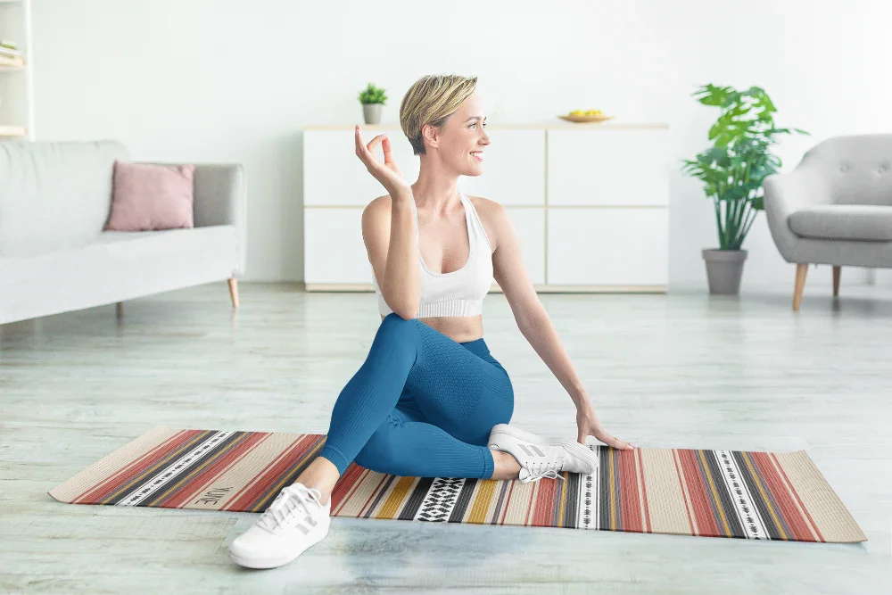 Yoga Mat | 6mm Thick | Striped | Non-slip | Eco Friendly | Yune Yoga | Dion