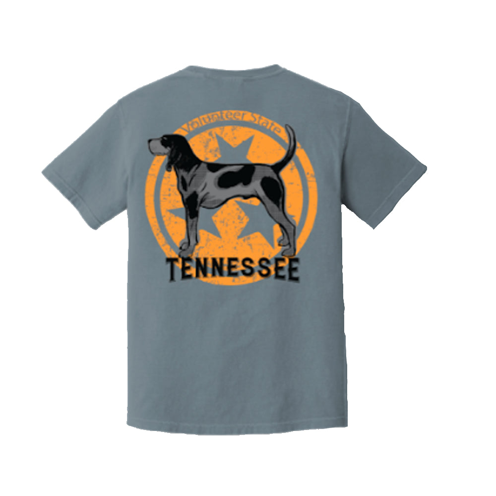 Tennessee Volunteers Tri Star Smokey Dog Gray T-Shirt