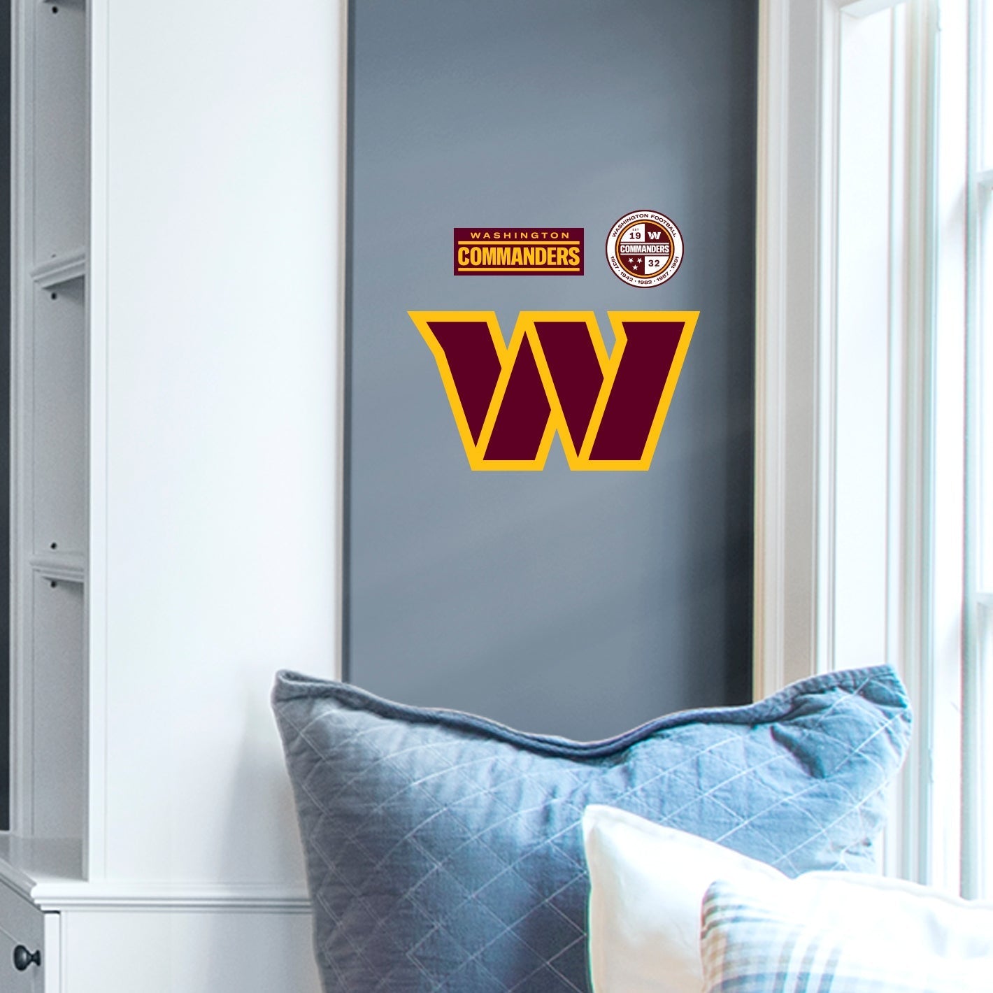 Washington Commanders RealBig Logo Collection Reusable Vinyl Wall Decals