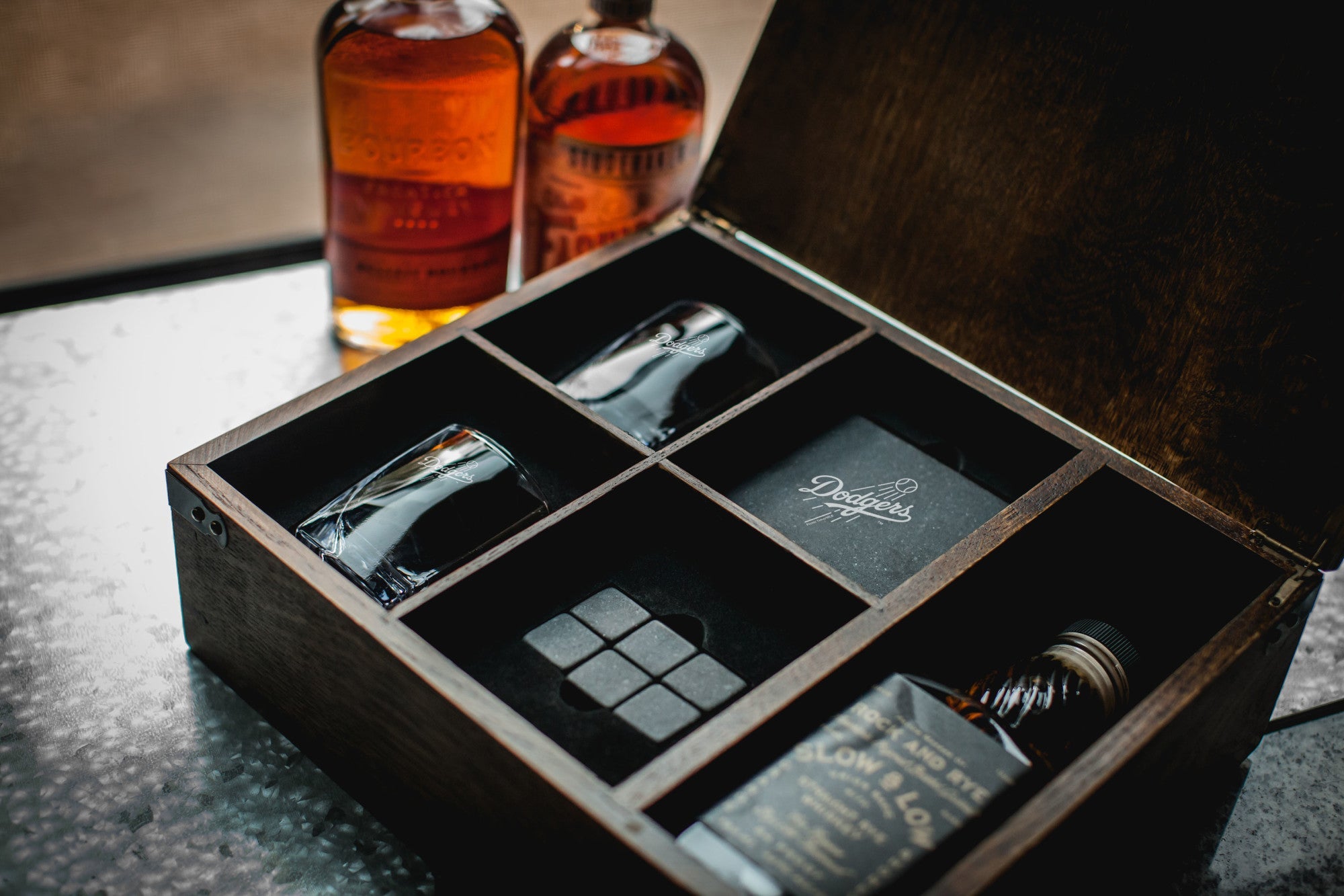Los Angeles Dodgers - Whiskey Box Gift Set