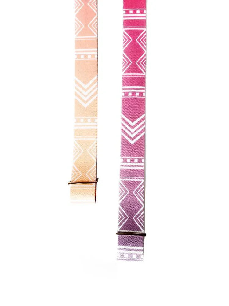 Cassady Yoga Strap – Pink Stretching Strap W/ Metal Buckles | Yune Yoga