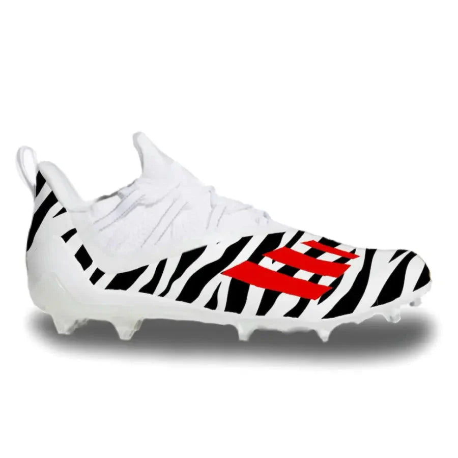"Zebra" Adidas Adizero 11.0 Football Cleats